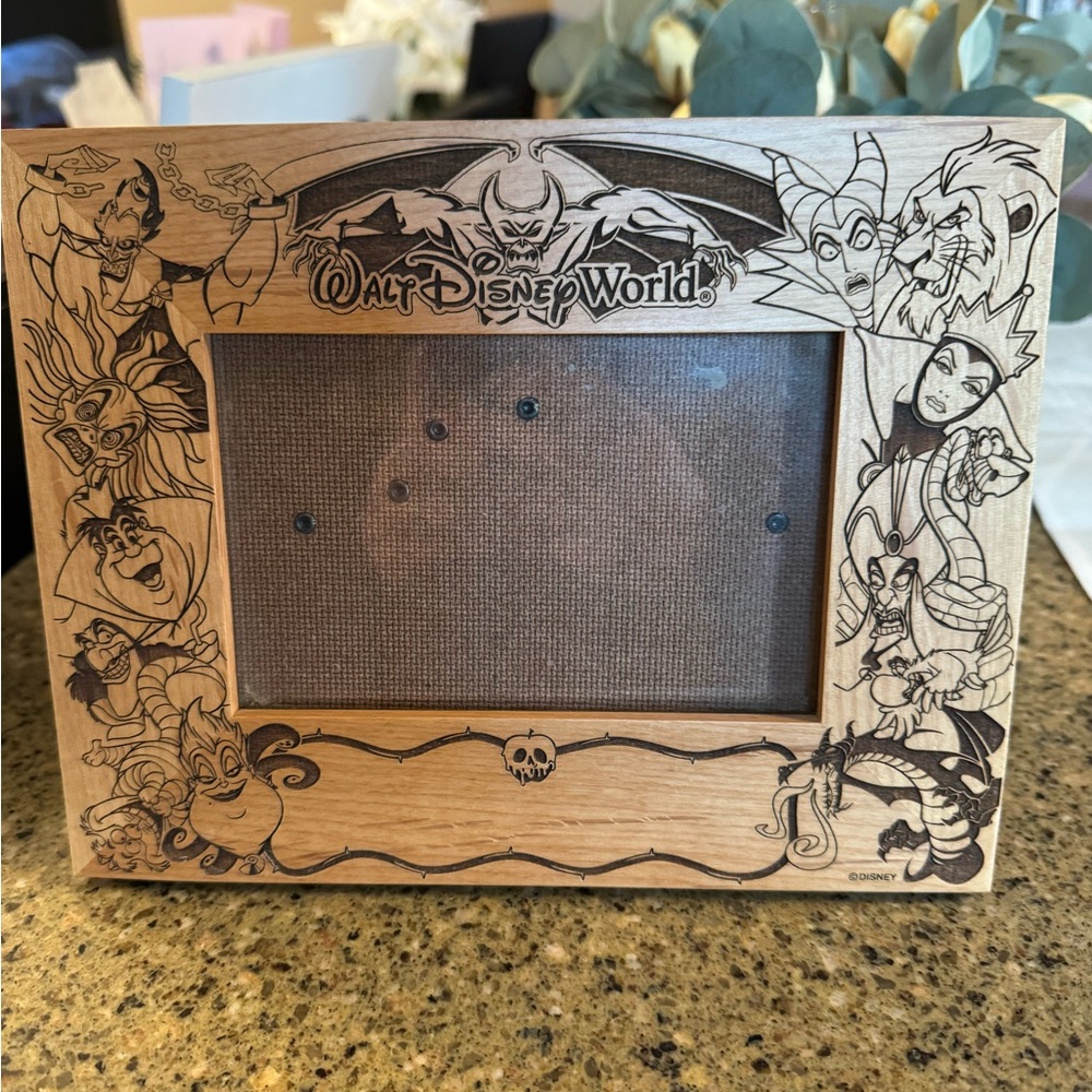 Disney Wooden Walt Disney World Villains Picture Frame - Natural Wood